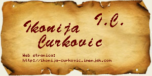 Ikonija Ćurković vizit kartica